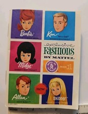 Vintage 1963 Mattel "Exclusive Fashions" Booklet, Book 1 Mini Catalogue 3" X 4"