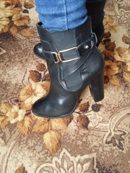 Women ALDO Ankle Boots Black Leather 38