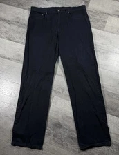 Ermenegildo Zegna Men’s Pants Trousers Sz 36x30 Black Straight Leg Made In Italy