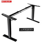 Electric Adjustable Stand-Up Desk Frame - 220 lbs Capacity, Modern Black Design