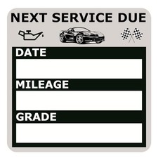 Oil Change Stickers, Static Cling 120 Count 2x2 Inches Oil Change Black