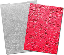 Filigrees Plastic Embossing Folders for Card Making Flowers Swirls Textured Embo