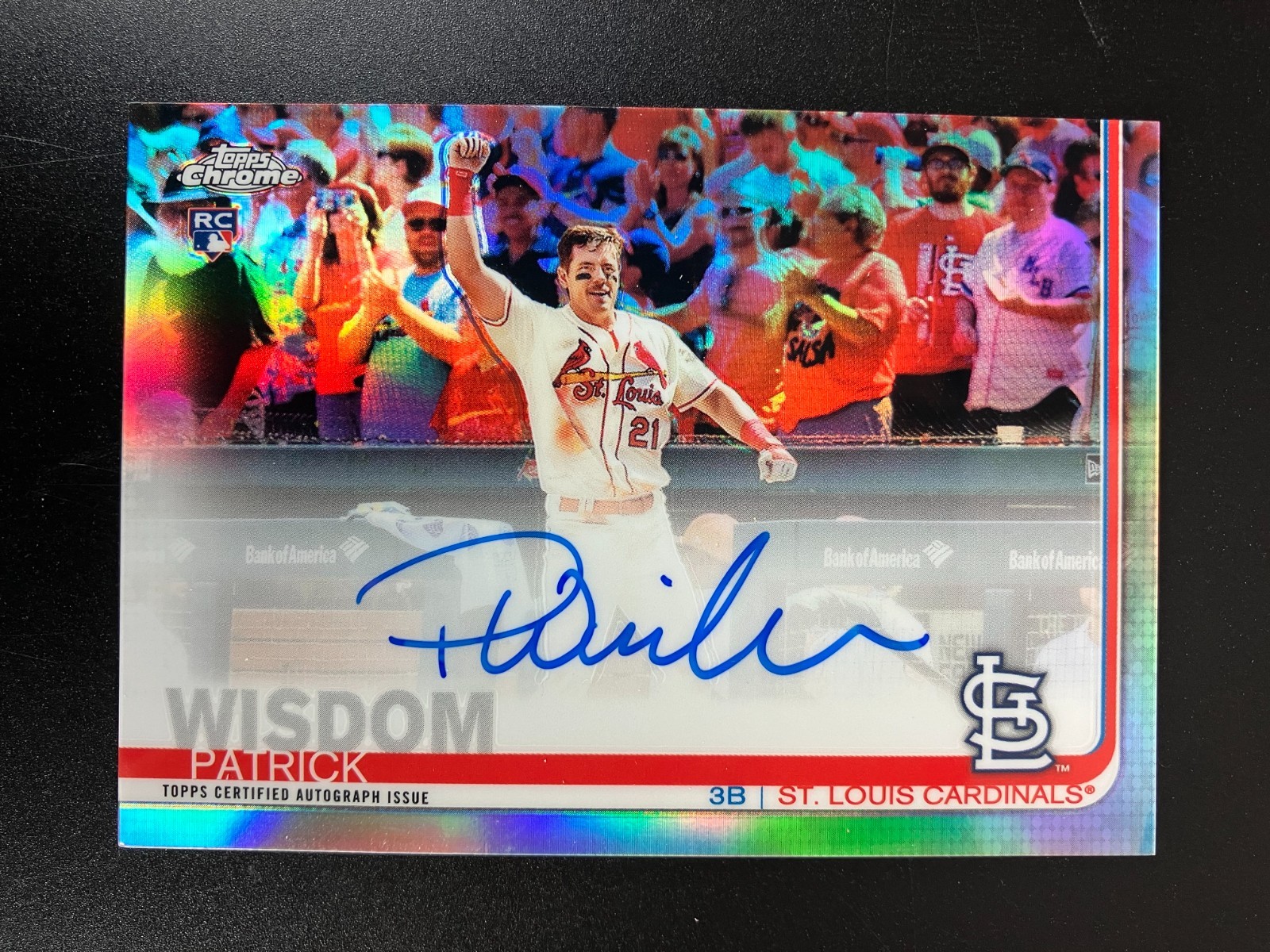 2019 Topps Chrome Patrick Wisdom RA-PW RC Refractor Auto /499 | Chicago Cubs