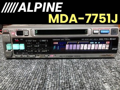 Alpine MDA7751J Car MD Tuner Compatible with Radio & Speakers Used Japan