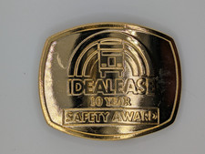 Idealease Truck Leasing 10 Year Safety Award Vintage Belt Buckle