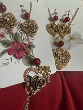 2 Set Gold plated earrings for women with heart shape