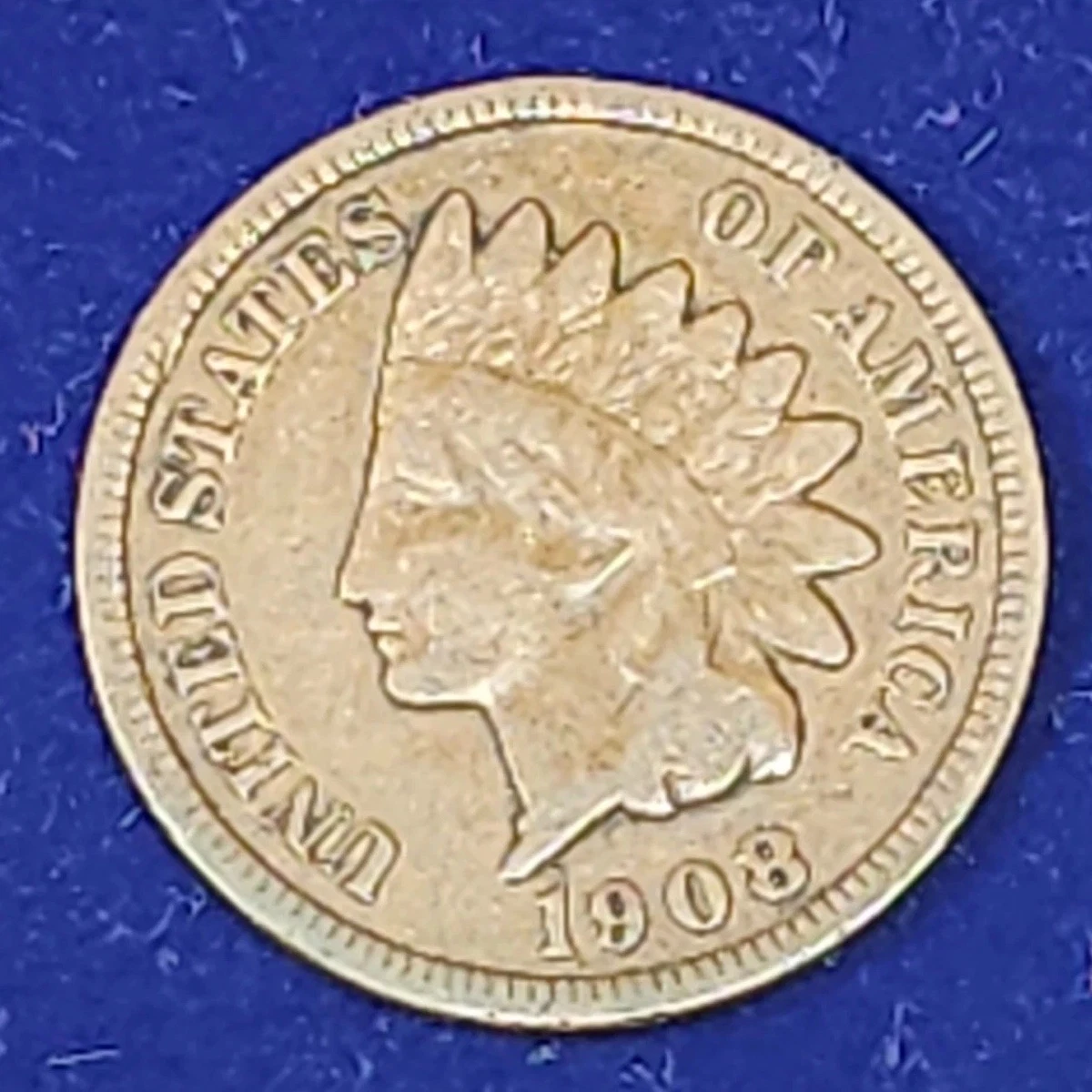 San Francisco 1908 Year Indian Head Small Cents (1859-1909) for