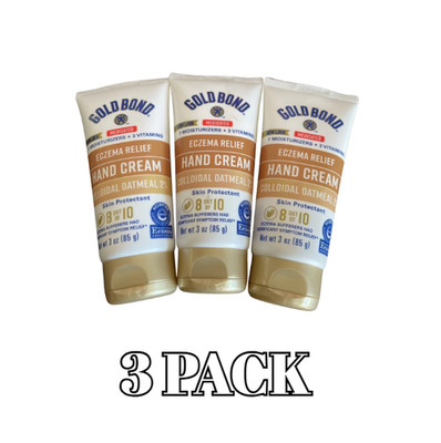 Gold Bond Hand Cream for Eczema Relief 3 oz Skin Protectant PACK OF 3
