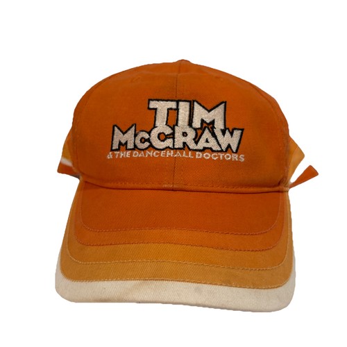 Vintage Tim McGraw & The Dancehall Doctors Orange Adjustable Hat Embroidered