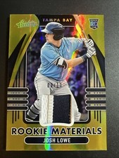 2022 Panini Absolute Baseball Josh Lowe Rookie Materials Gold /10 #ARM-JL Rays