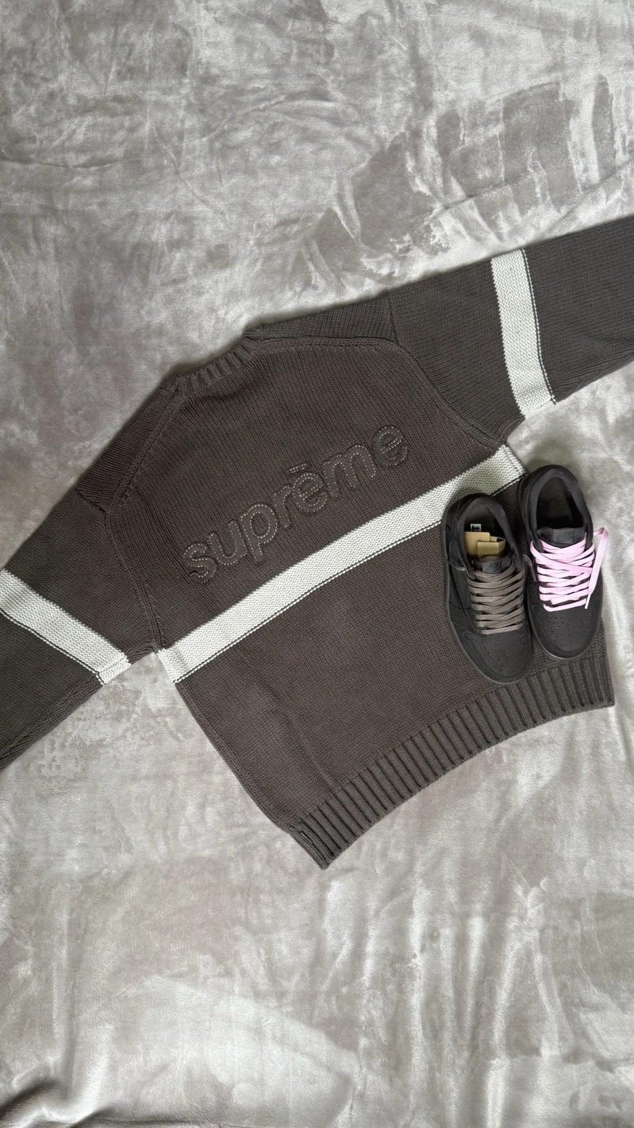 Pull appliqué ton suprême   Marron ss25   Petit