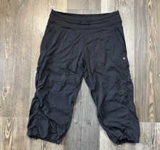 Lululemon Pants Womens 6 Black Dance Studio Crop Ruched Cuff Joggers Athleisure