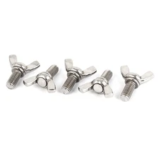 5pcs 304 Stainless Steel Wing Butterfly Thumb Screw Metric M8 1.25mm Pitch