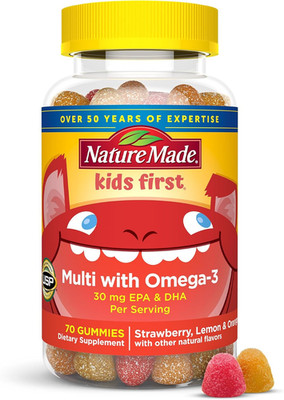 Kids First Multivitamin with Omega-3, Kids Gummy Multivitamins with Vitamins and