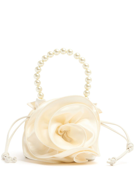 Magda Butrym - сумка с верхней ручкой из атласа и кожи Magda - кремовая 380190₽