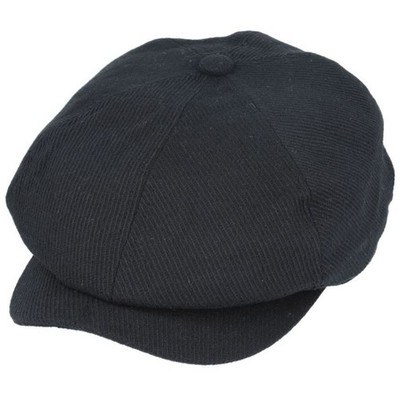Cord Zeitungsjungenmütze flach 6-Panel Mütze - Wollmischung, Steppfutter, Unisex Mütze