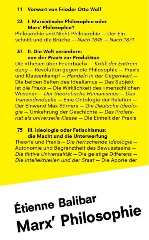 Marx' Philosophie Étienne Balibar