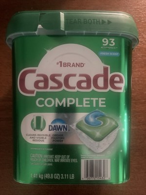 Cascade Complete Dishwasher Detergent with Dawn 93 Actionpacs