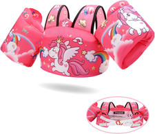 Toddler Swim Vest with Swimming Arm Floaties for 2-6 Years Old 22-66 Lbs Boys-