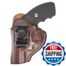 IWB Leather Gun Holster, Fits Most K & L 6 Shot Revolvers in a 2", 3" & 4" Barre