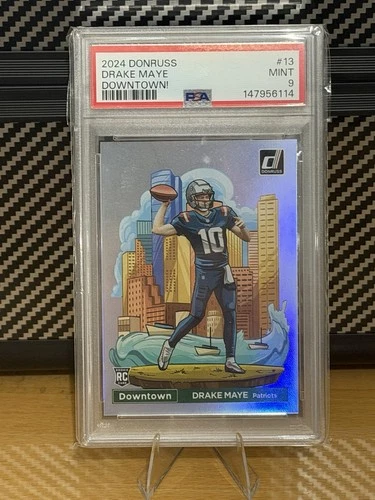 2024 Panini Donruss Downtown Drake Maye PSA 9