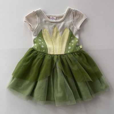 Disney Princess 2T Toddler Girl Cream Green Tulle Dress Tinker Bell | eBay