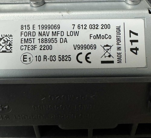 FORD KUGA DISPLAY SCREEN MULTIMEDIA EM5T18B955DA 7612032200 - Picture 3 of 3