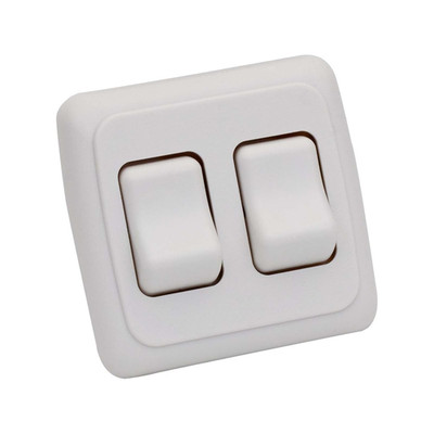 Double SPST On-Off Switch with Bezel, Technology Components 12V Light Switch RV