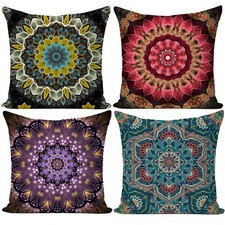 Fashion Bohemian Pattern Throw Pillow Covers Square Decorative Cushion Case f...