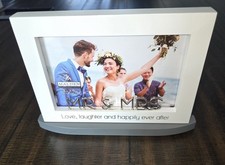 International Designs 4 x 6 inch Mr  Mrs Picture Frame With Vows Book