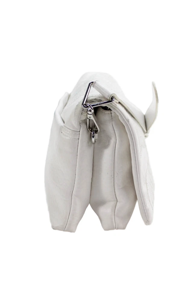 Bolso de hombro Desigual para mujer de cuero bordado con cremallera compartimento blanco Foto 2 de 4