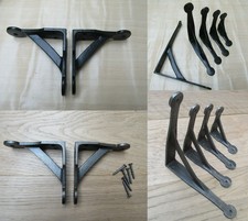 Coppia di penny end antico rustico industriale forca vintage retrò mensola ghisa