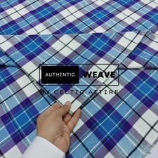 Kerr Dress Turquoise Tartan Fabric - 52 Inches Wide - Woven by Celtic Attire
