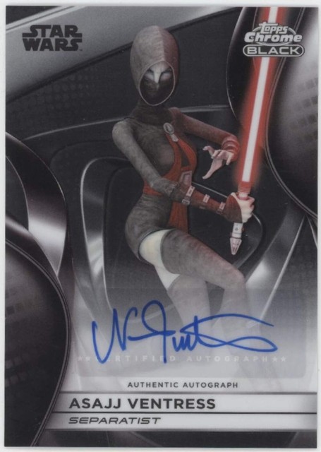 Nika Futterman as Asajj Ventress 2025 Topps Chrome Black Star Wars Auto #CB-NF