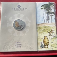 Winnie The Pooh 50 Pence Colour Coin 2020 Disney Unopened & Uncirculated