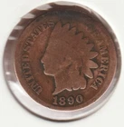 US Rare Old West 1890 Indian Head Penny Coin American Collection Shield Cent USA