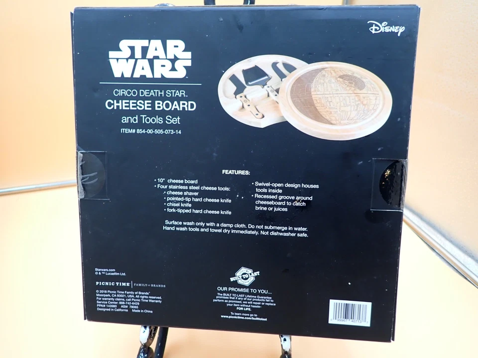 Disney Star Wars Circo Death Star Wood Cheese Board w/ Tools Set by Picnic Time - Image 3 of 4