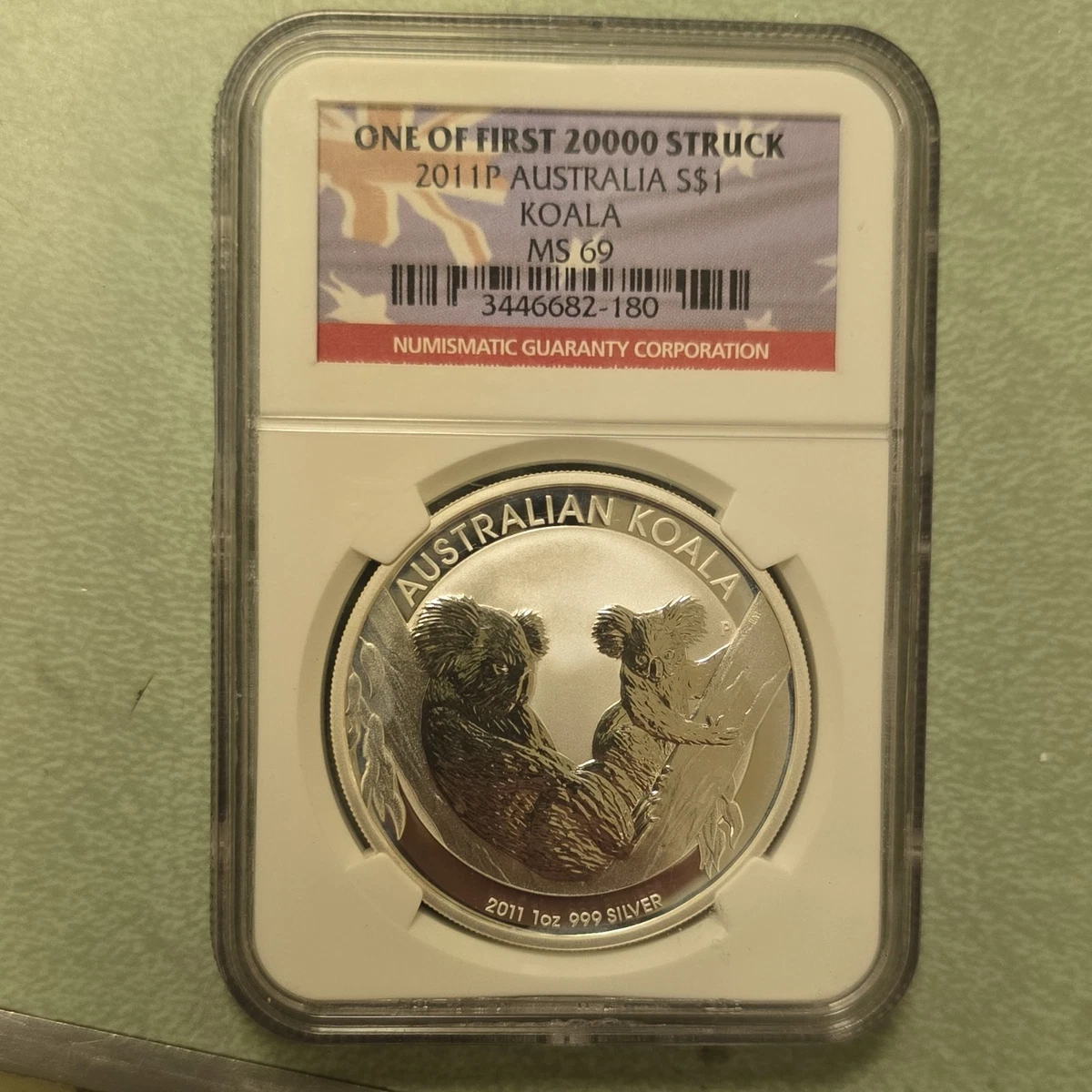 Australian Koala MS 69 Graded 1 oz Precious Metal Content per Unit