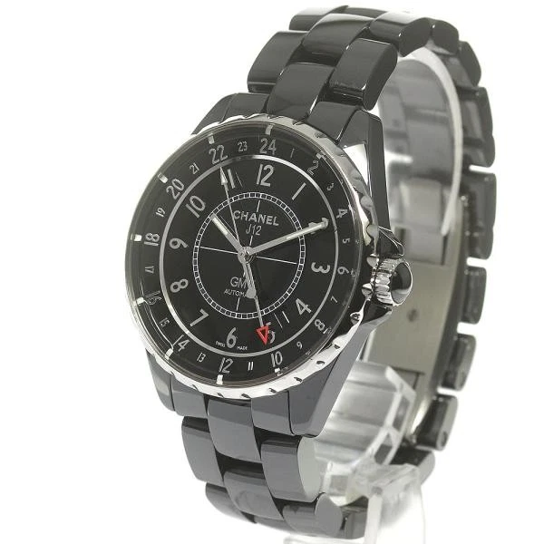 Jaeger LeCoultre — Chanel J12 GMT H3102 39mm SS Black Dial Automatic Date GMT Watch #C6422