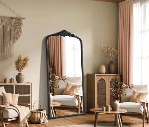 Elegant Decor Naomi Vintage Resin Mirror 36X72 in Vintage Bronze - Picture 3 of 7