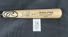 Greg Luzinski Signed Autographed Blonde Bat Philadelphia Phillies COA