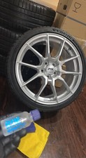 19" ATS RACELIGHT SILVER NEW ALLOY WHEELS MICHELIN PS5 AUDI RS3 VW GOLF R GTI GT