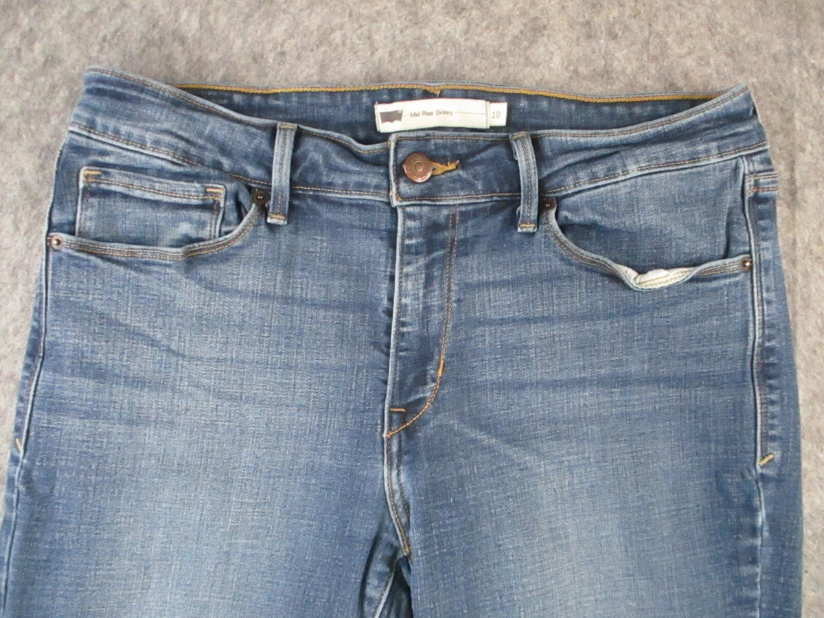 Levis 575 Jeans Womens 10 Blue Denim Skinny Mid Rise Outdoors