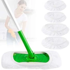 2PCS Microfibe Mop Covers Reusable Washable Refill Pads for Swiffer Sweeper mops