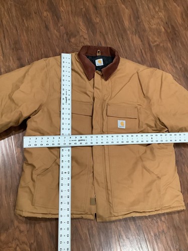 Carhartt Men's Coat Jacket Duck C003-BRN Heavy Arctic Work Hunt - Picture 2 of 4
