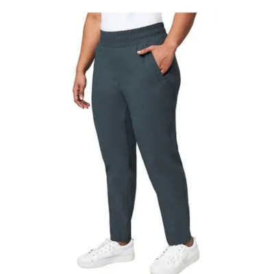 Modern Ambition Ladies' Woven Stretch Pant, Teal, L