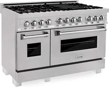 ZLINE Durasnow Stainless Steel RAS-SN-BR-48 Dual Fuel Range