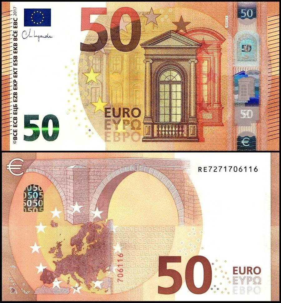 Euro - 50 Euro banknote, 2017, UNC | eBay