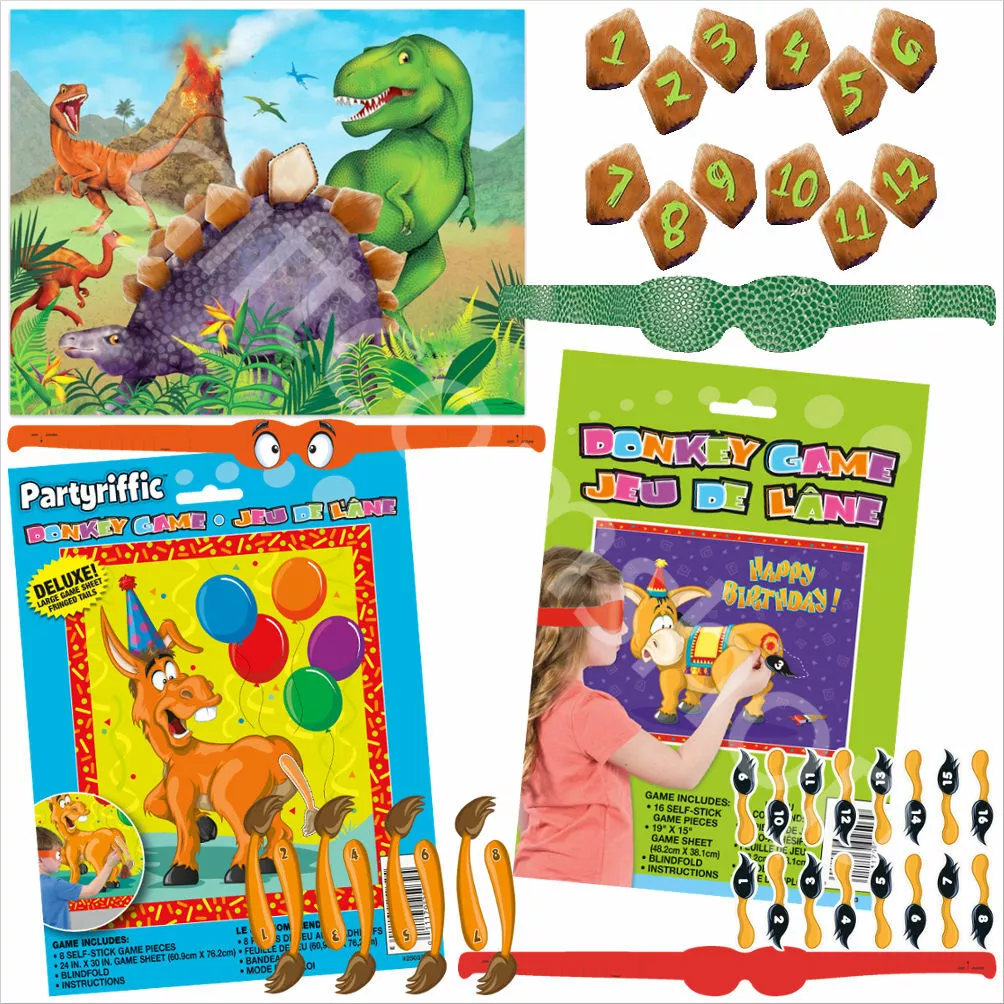 Pin the Tail on the Donkey Party Game with Self Stick Tails, Home Game, Kid  Game