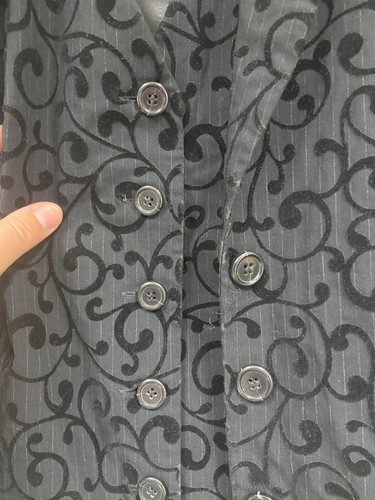 Vintage Betty Barclay Black Floral Blazer and Matching Waistcoat - UK 12 - Picture 3 of 7